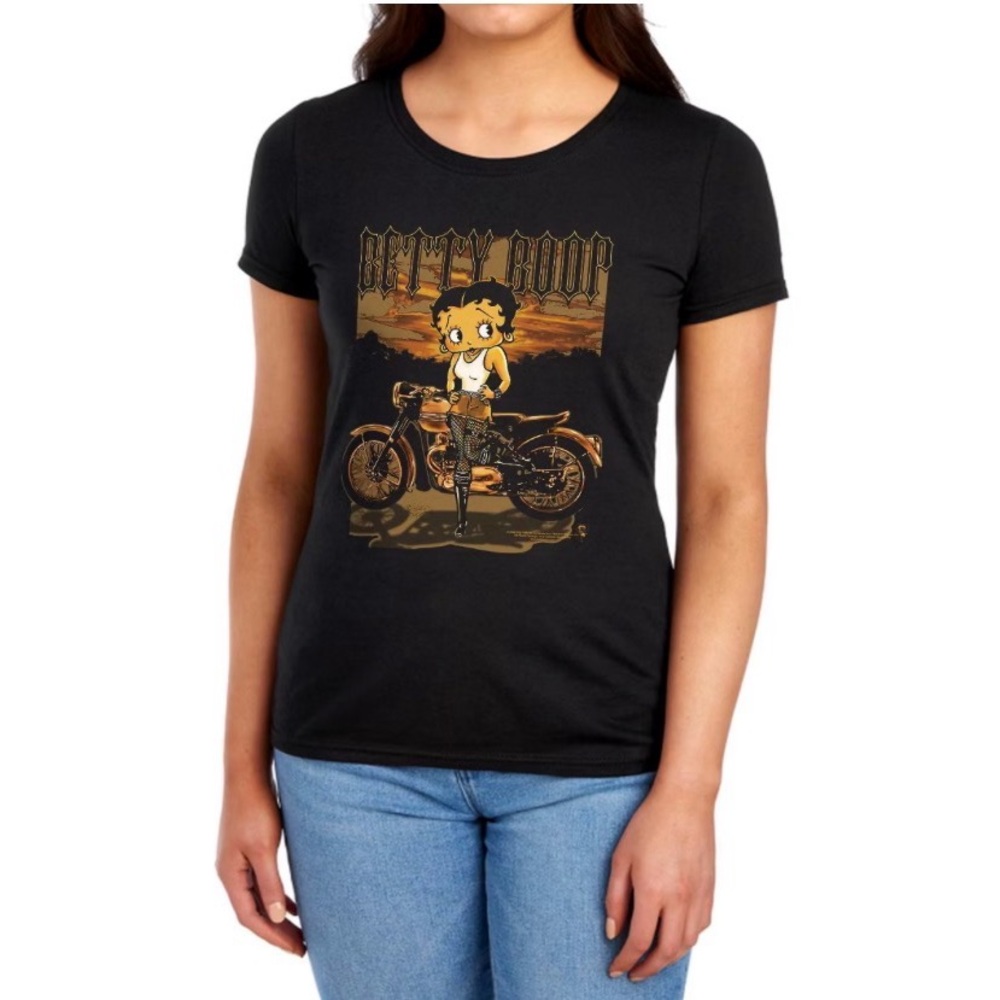 Betty Boop Black Graphic T-Shirt